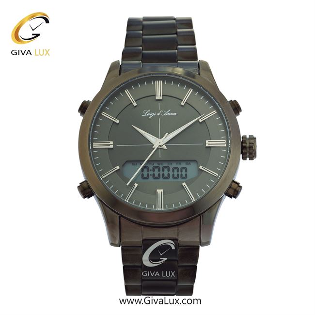 ساعت مچی اورجینال مردانه LdA دو زمانه تیتانیوم | تیتانیوم| دودی|تیتانیوم| کد رفرنس 2241